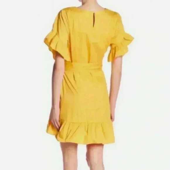 Socialite Red Ruffle mini Wrap dress size Medium - Picture 2 of 5